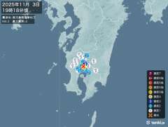 鹿児島県薩摩地方群発地震、 https://earthquake