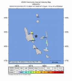 ＵＳＧＳ、17時44分8秒　南生太平洋バヌアツ諸島 https: