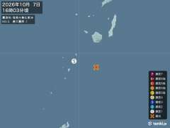 16時3分ごろ、Ｍ３．５　奄美大島近海 北緯29.7度　東経13
