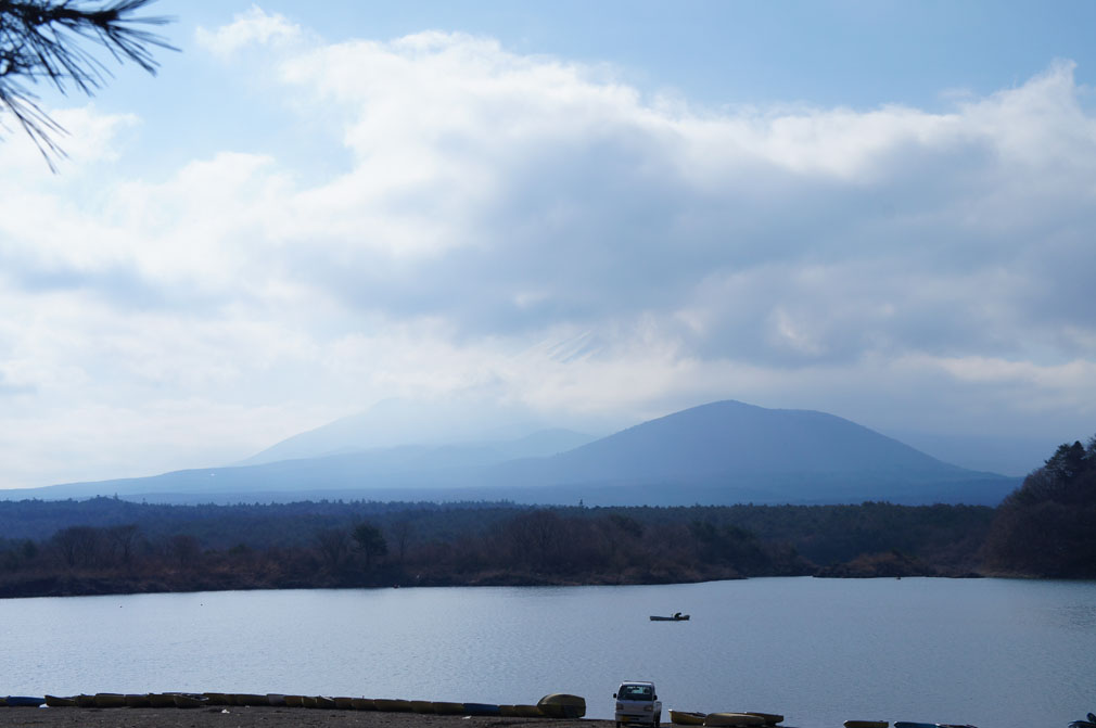 撤収作業中に少し富士山見えて来た