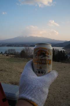 富士山に乾杯