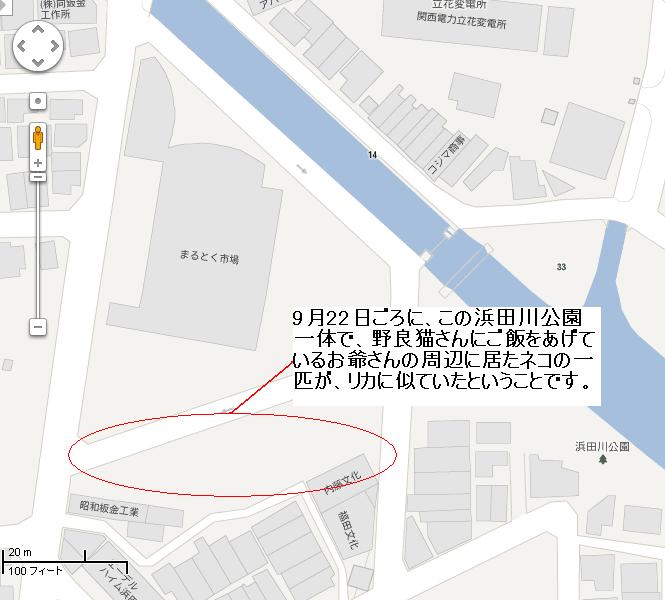 〔未確認〕9月22日ぐらいに、浜田の「まるとく市場」の南側の公園