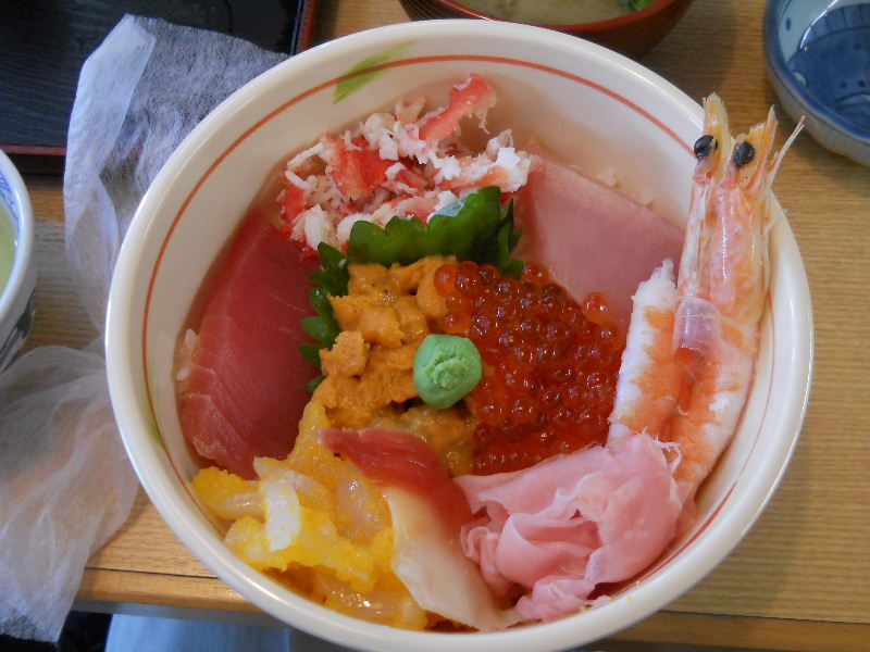 その１２ 帰りに、焼津おさかなセンターで食べた、海鮮丼。
